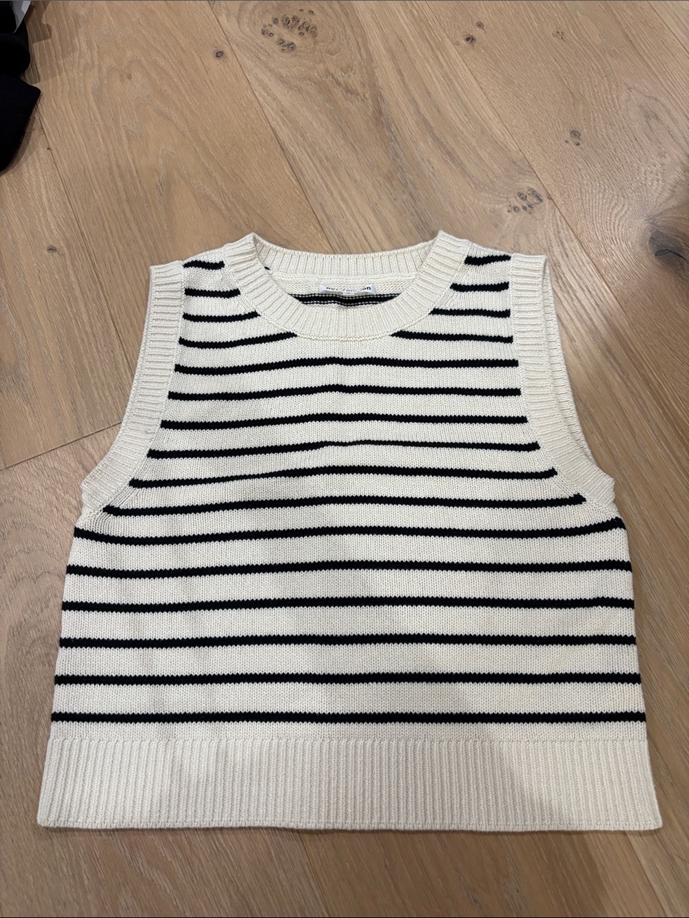 Reformation Striped Crewneck cotton Sweater Vest